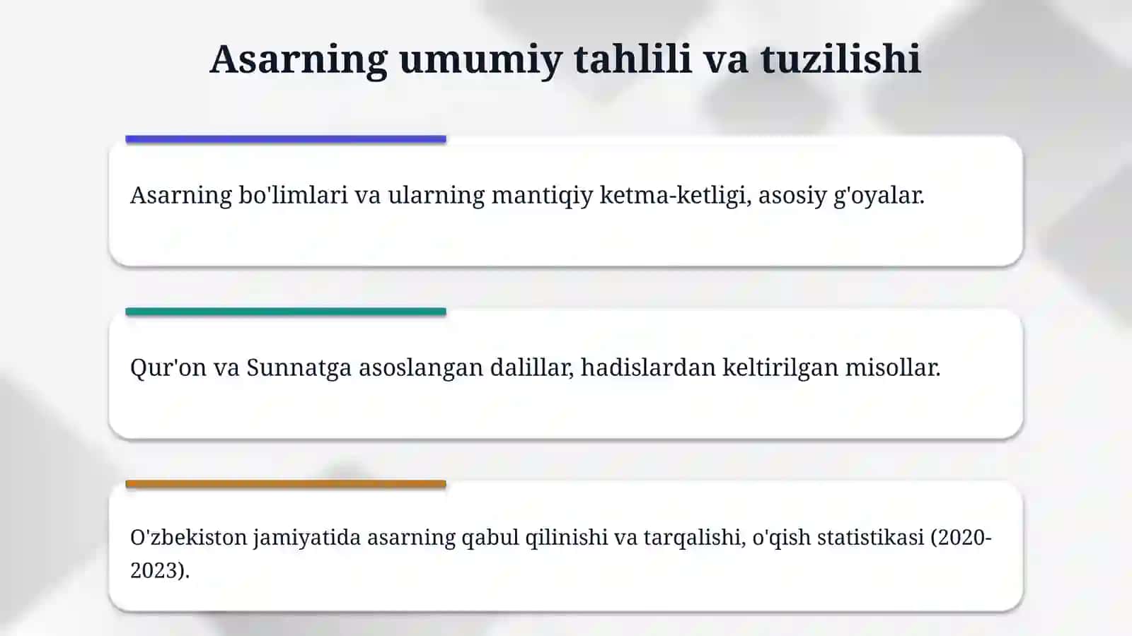 Shayx Muhammad Sodiq Muhammad Yusufning "Baxtiyor oila" asarida islom qadriyatlarining talqini 4