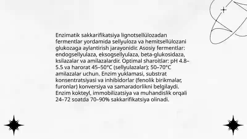 Biotexnologik usullar orqali bioyoq ilg‘ilar olish texnalogiyasi 4