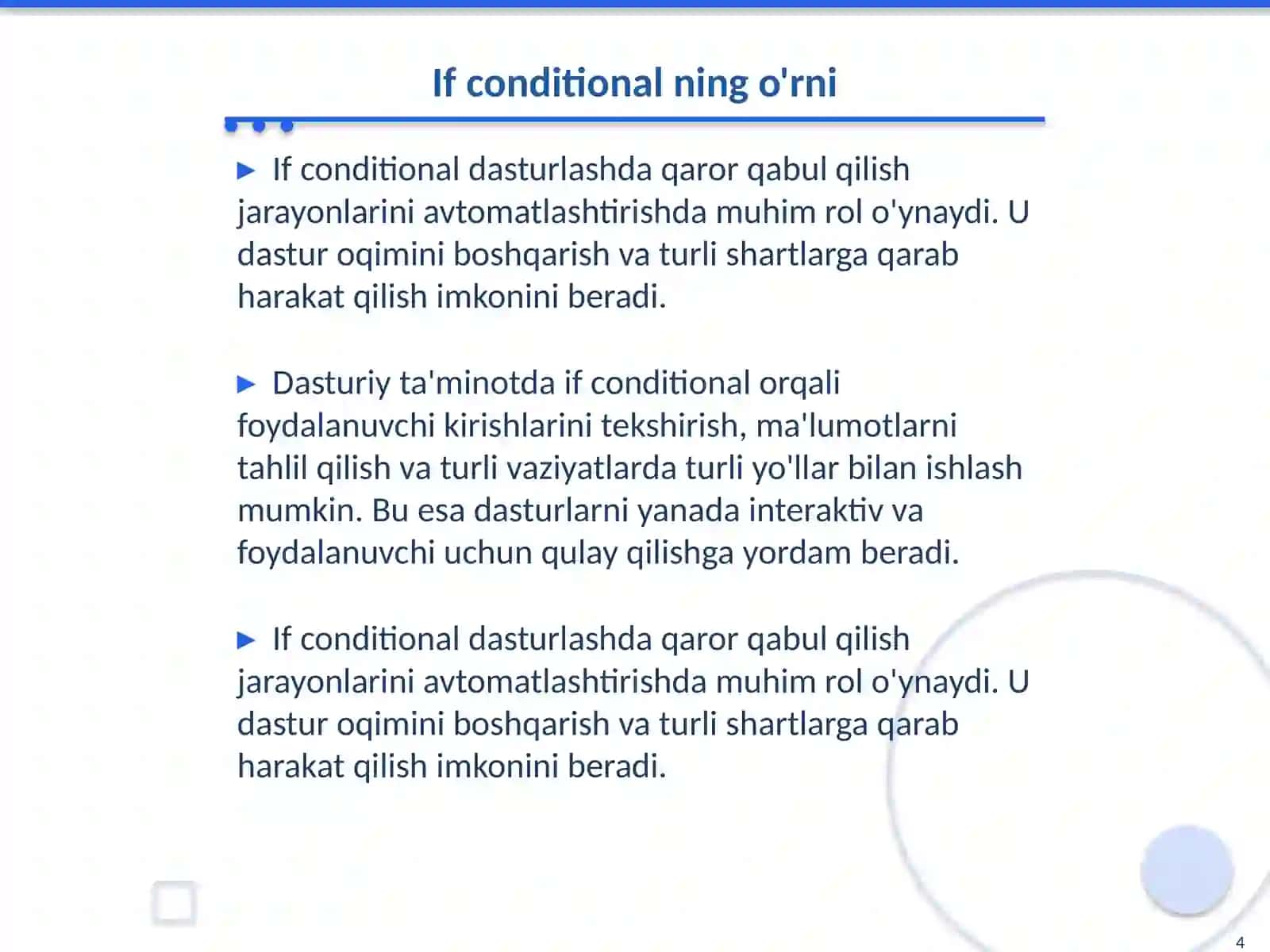 If conditional 4