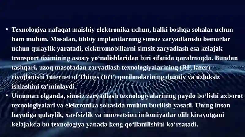 Simsiz zaryadlash texnologiyalari 4