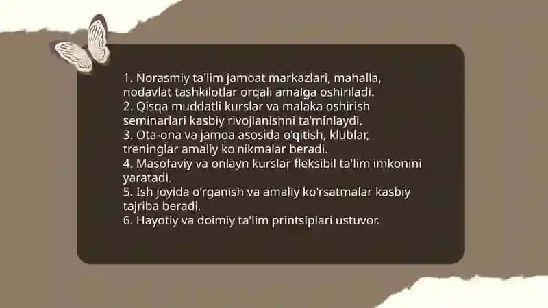 Ta'lim turlari va ta'limning tashkil etish shakllari 4
