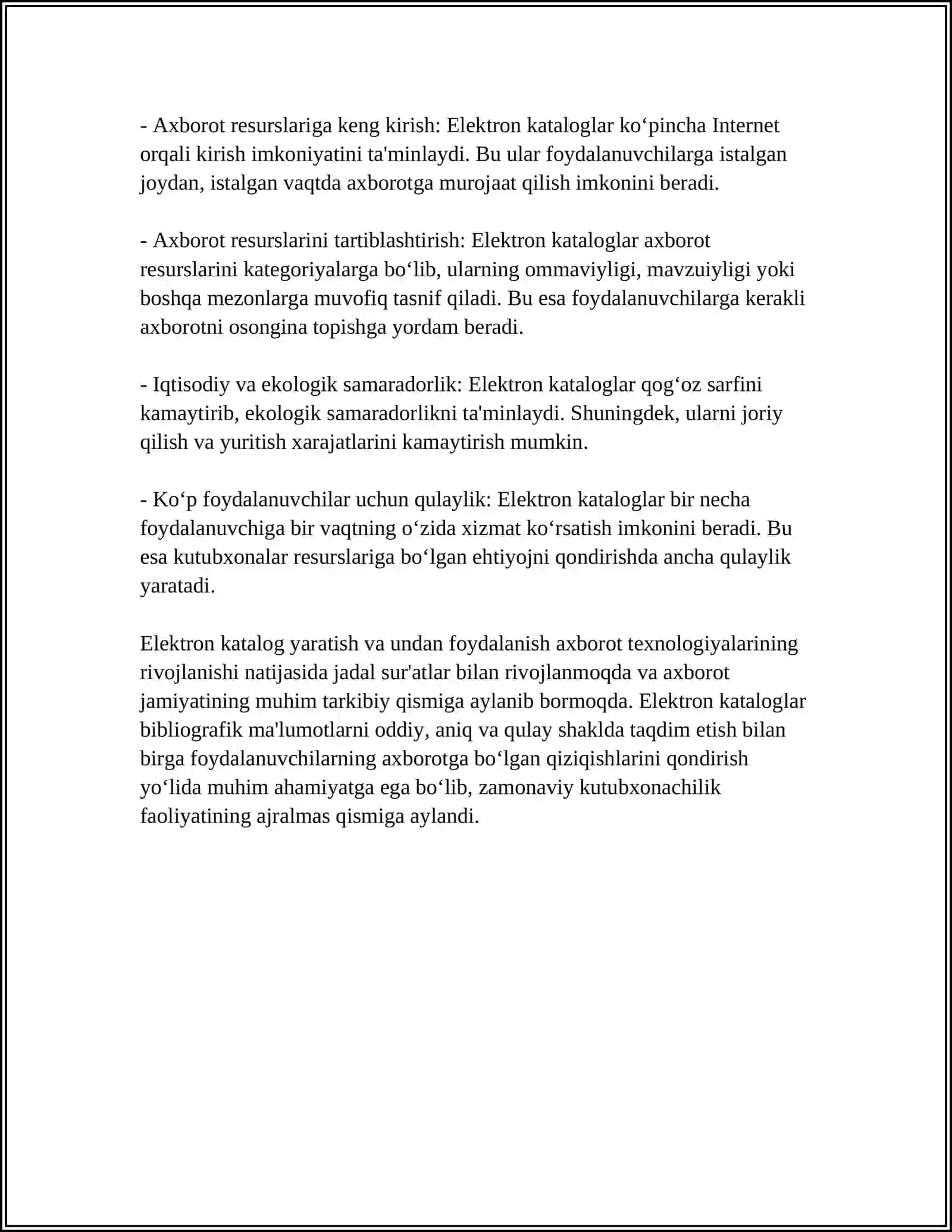 ELEKTRON KATALOG YARATISH VA UNDAN FOYDALANISH 4