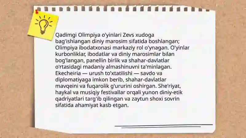 Qadimgi yunon Olimpiya o’yinlari tarixi 4