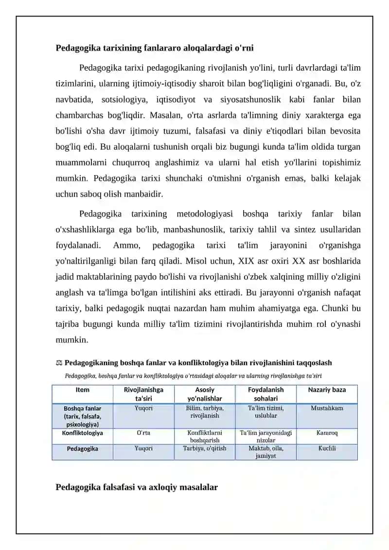 Pedagogik konfitologiyaning fanlar bilan aloqadorlikda rivojlanishi 4