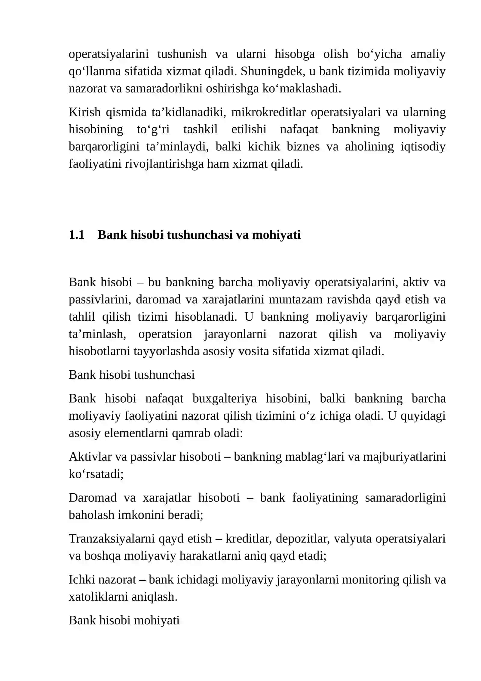 Mikrokreditlar Operatsiyalari va Ularning Hisobining Tashkil Etish 4
