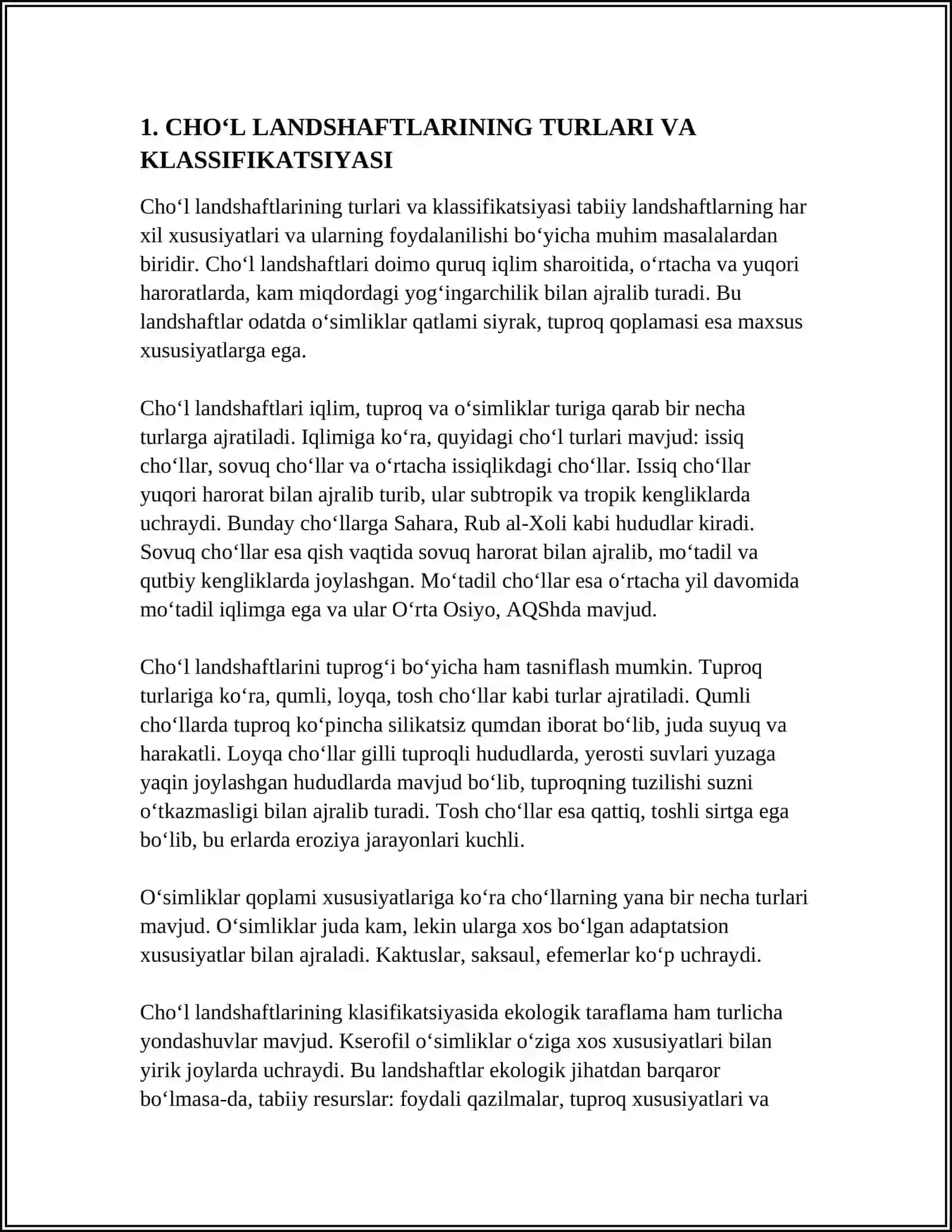 CHO‘L LANDSHAFTLARI VA ULARDAN OQILONA FOYDALANISH TAMOYILLARI TOG‘ LANDSHAFTLARI VA ULARNING MORFOLOGIK TUZILISHI 4