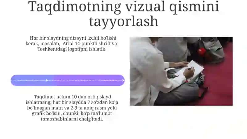 Og'zaki nutqda samarali taqdimot tayyorlash 4