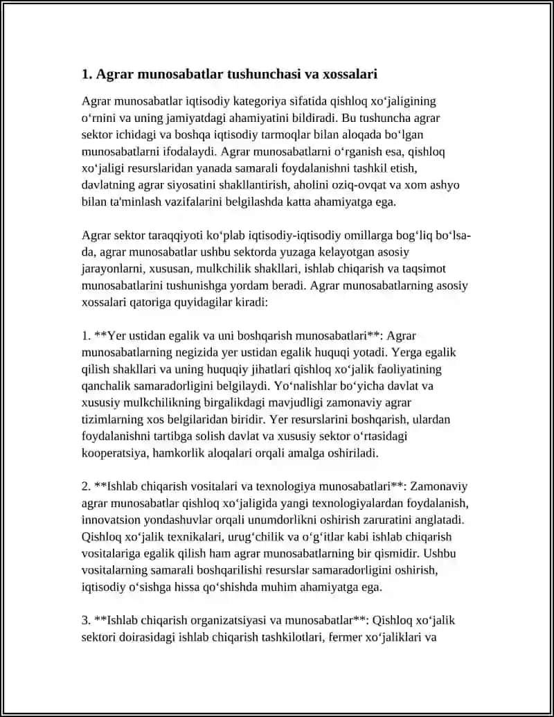 AGRAR MUNOSABATLARI VA ULARNING BOZOR TIZIMIDAGI XUSUSIYATLARI 4