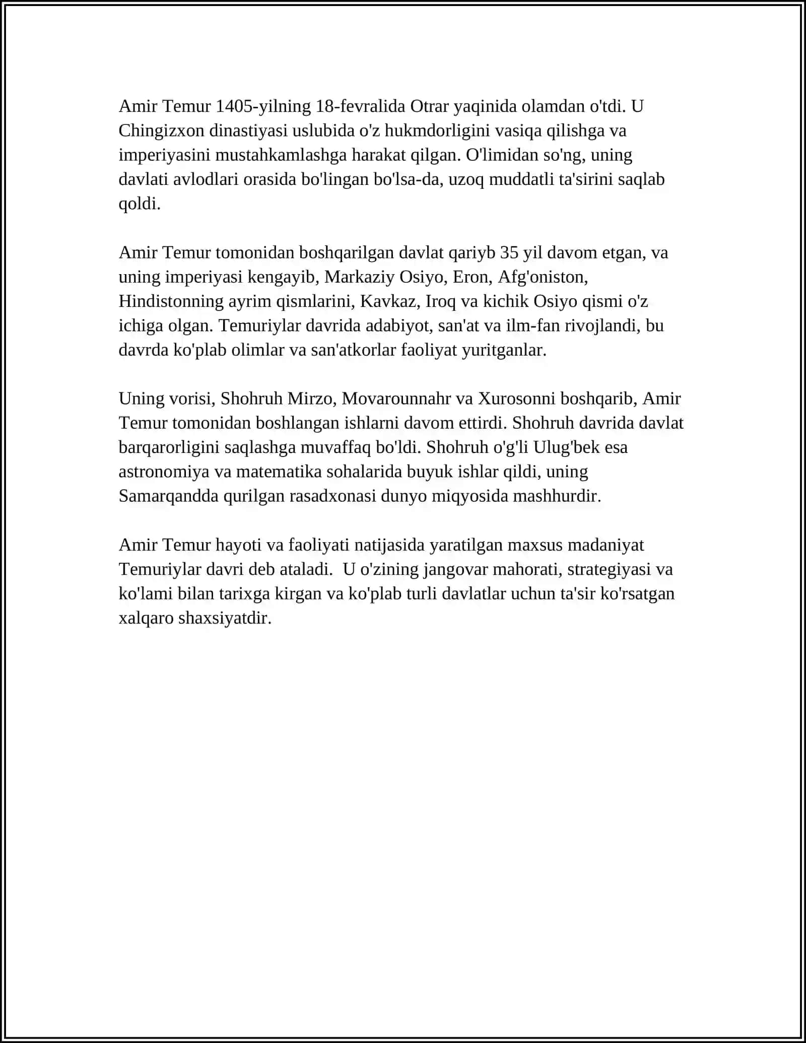 AMIR TEMUR VA TEMURIYLAR DAVLATI VA HUQUQI 4
