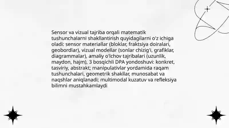 Matematik tushunchalarni shakllantirish manbalari 4