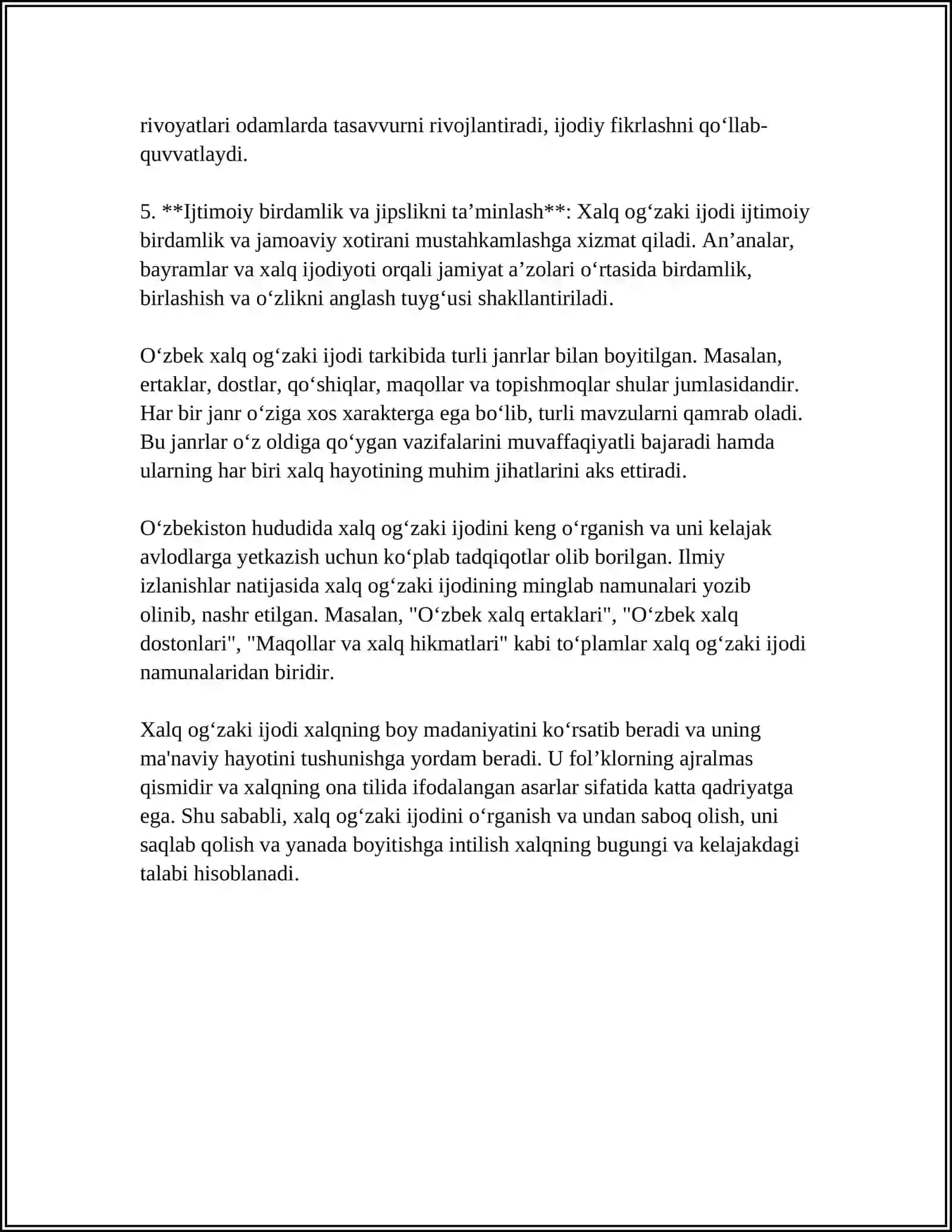 XALQ OGʻZAKI IJODI XALQ QADRIYATLARINING TARKIBIY QISMI SIFATIDA. JANGOVAR OT OBRAZINING TARIXIY ASOSLARI VA BADIIY TALQINI 4