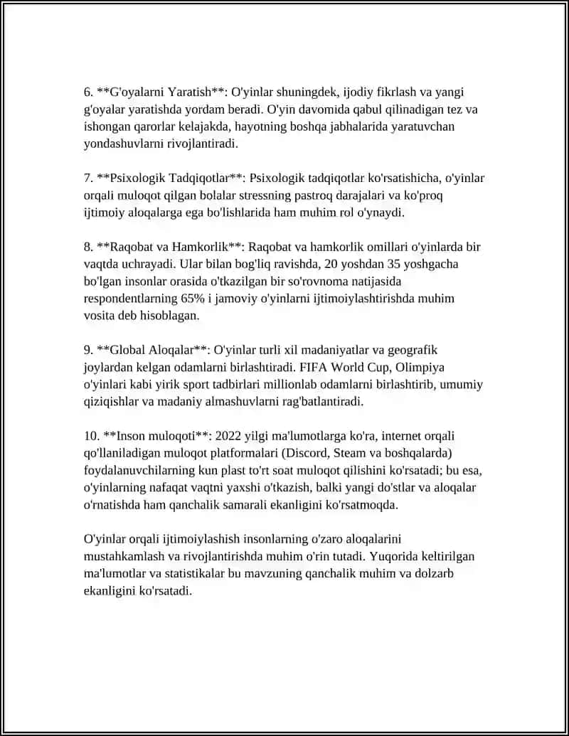 OʻYINLAR IJTIMOIY FAOLIYAT SIFATIDA 4