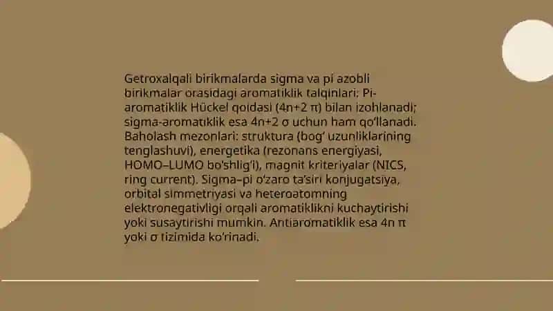 Getroxalqali birikmalarda σ va π bog'larining elektron tuzilishi 4