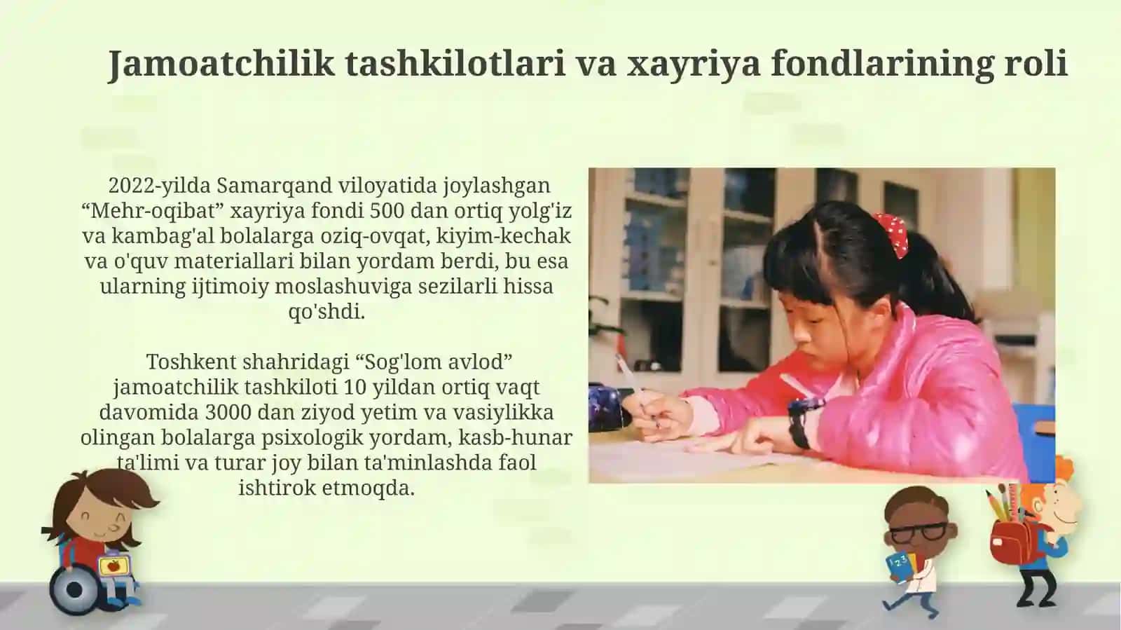 Ijtimoiy yordamga muhtoj bolalarga ijtimoiy ko'mak ko'rsatish shakllari 4