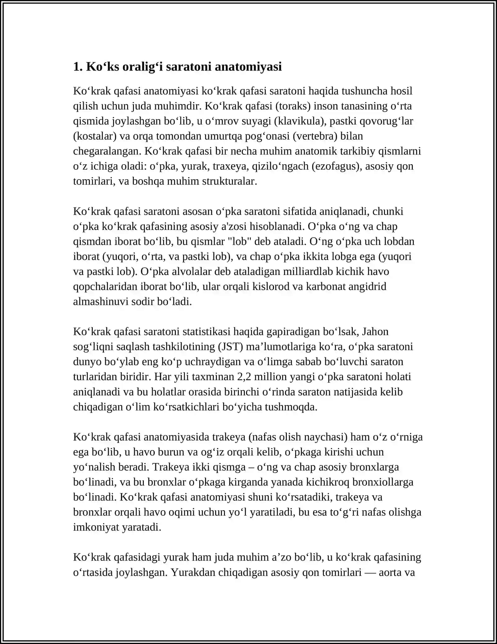 Ko‘ks oralig‘i saratoni anatomiyasi 4