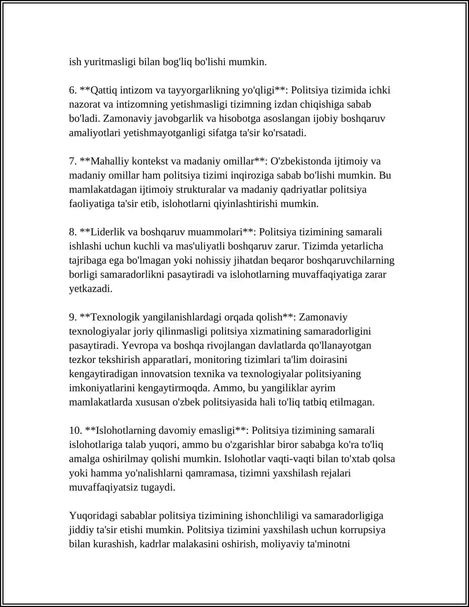 Polis Tizimining Inqirozi 4