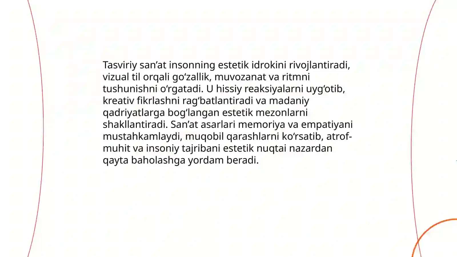 San’at asarlari orqali dunyoni estetik idrok etish nazariyasi 4