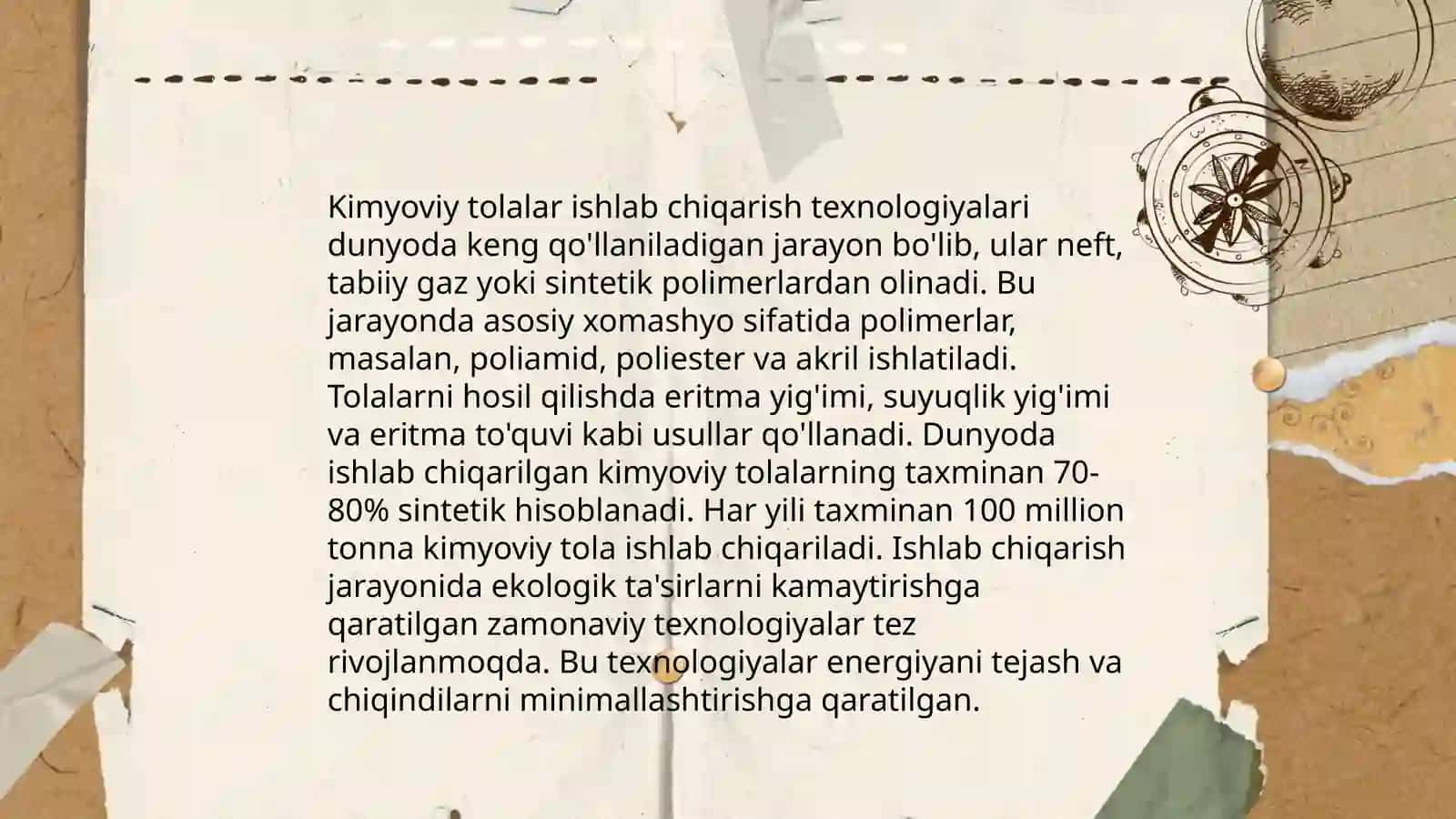 Hoʻl usulda kimyoviy tola olish texnologiyasi va jihozlari 4