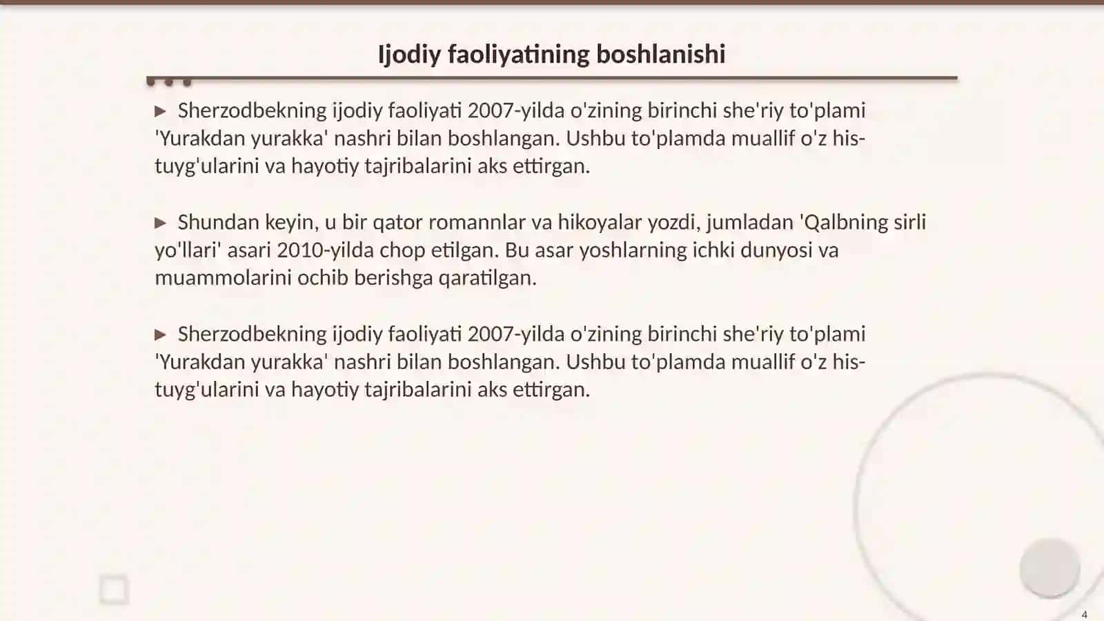 Aborbekov Sherzodbek haqida ma'lumot 4