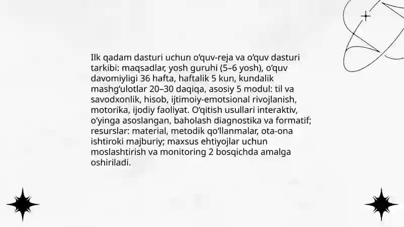 "Ilk qadam" davlat dasturi 4