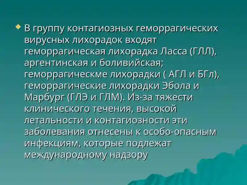 ЭПИДЕМИОЛОГИЯ И ПРОФИЛАКТИКА И ЭПИДЕМИОЛОГИЧЕСКИЙ НАДЗОР ГЕМОРРАГИЧЕСКИХ ЛИХОРАДОК 4
