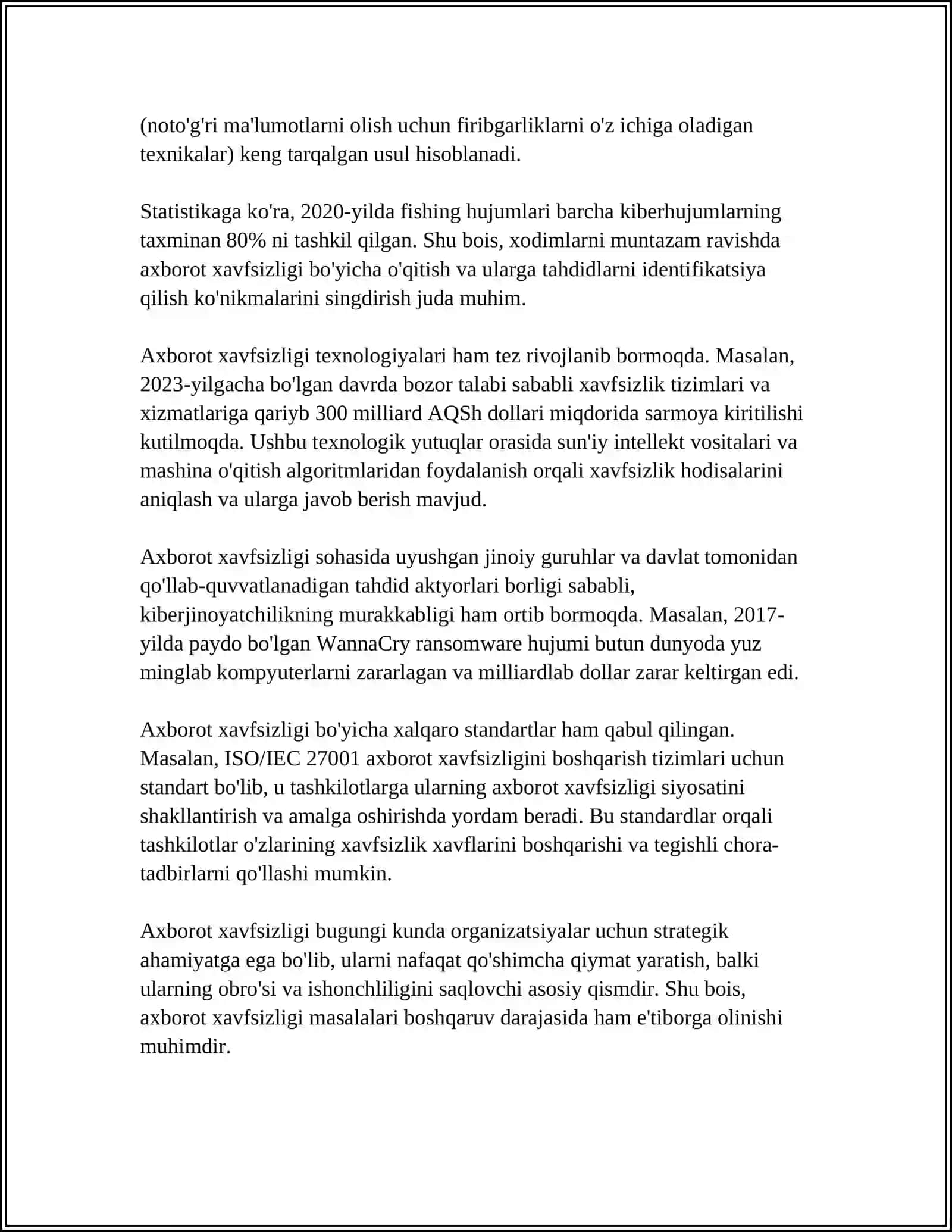RAQAMLI IQTISODIYOTDA AXBOROT XAVFSIZLIGINI TA’MINLASH YOʻLLARI 4
