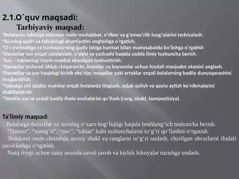 Applikatsiya “Daraxtlar suvga boqadi”. (tayyorlov guruh) Sanʼat markazi 4