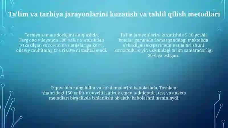 Yoshlar talim-tarbiyasi muammolarini tadqiq etishning ilmiy-pedagogik metodlari 4