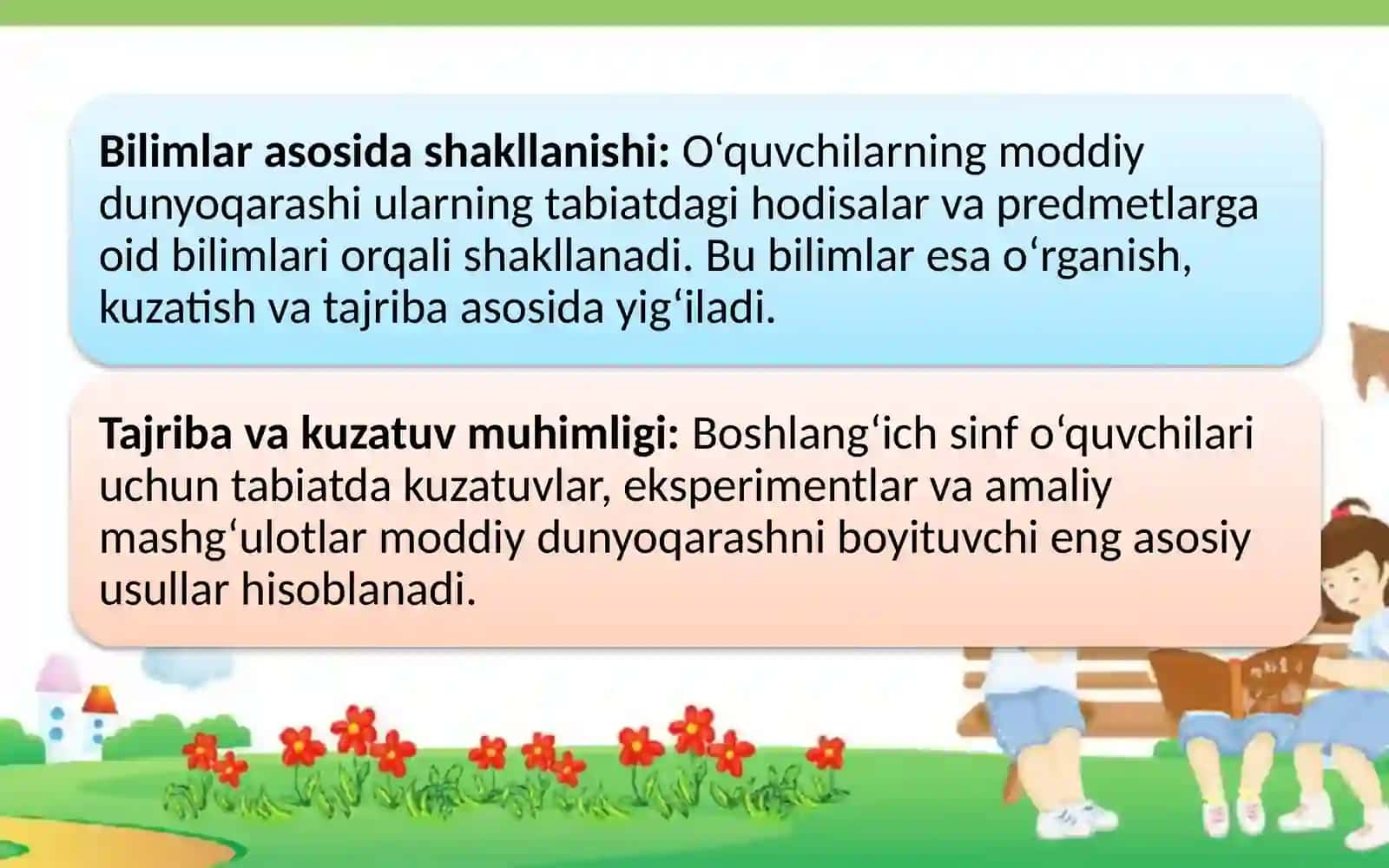 Tabiiy fanlar fanini o'qitish jarayonida boshlang'ich sinf o'quvchilarining moddiy dunyoqarash asoslarini shakllantirish 4