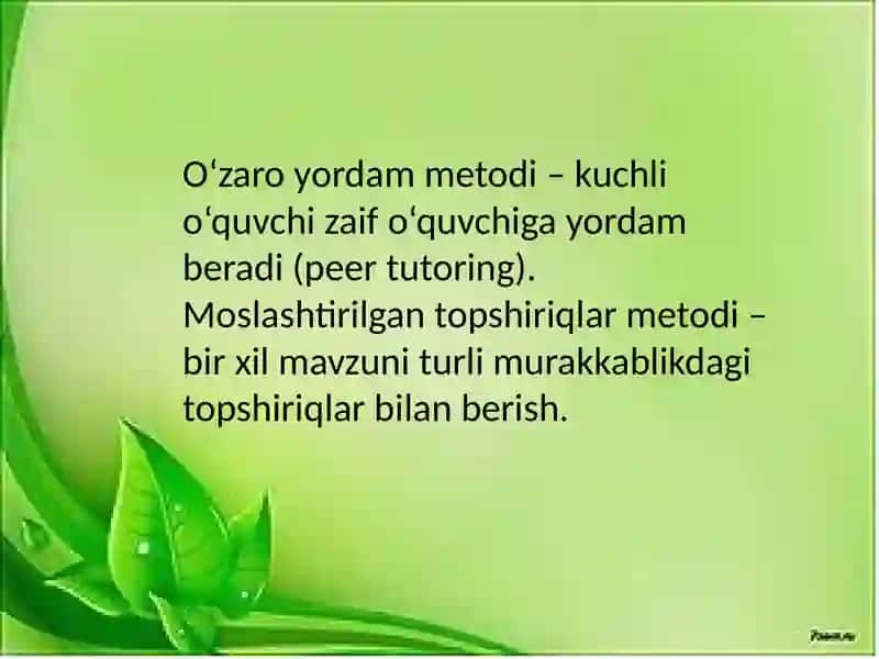 Inklyuziv ta'limning metod va usullari 4