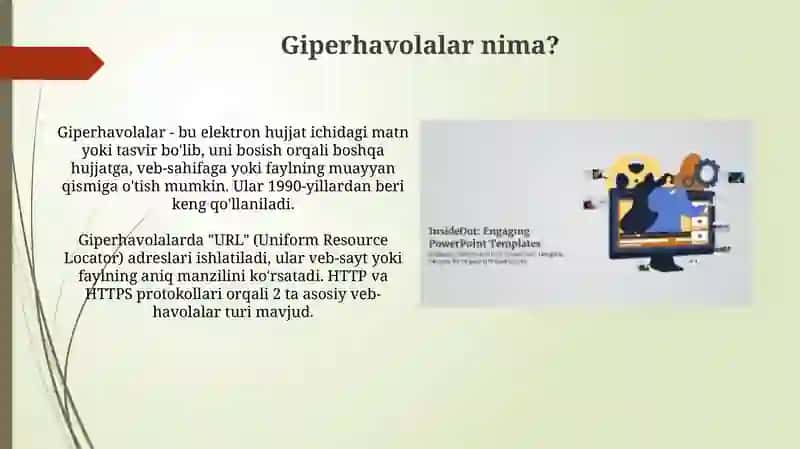 Giperhavolalar PowerPoint-da 4