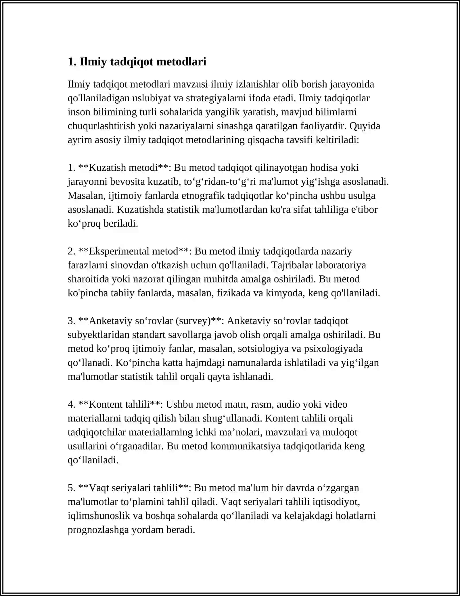 TADQIQOT METODOLOGIYASI 4
