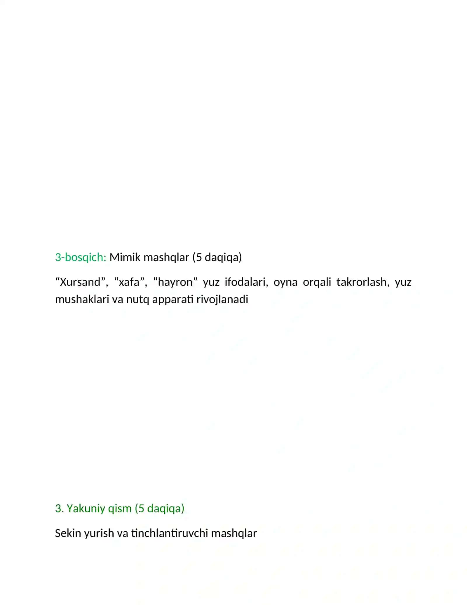 Umumiy motorikani rivojlantirish uchun qoidali harakatli o‘yinlar 4