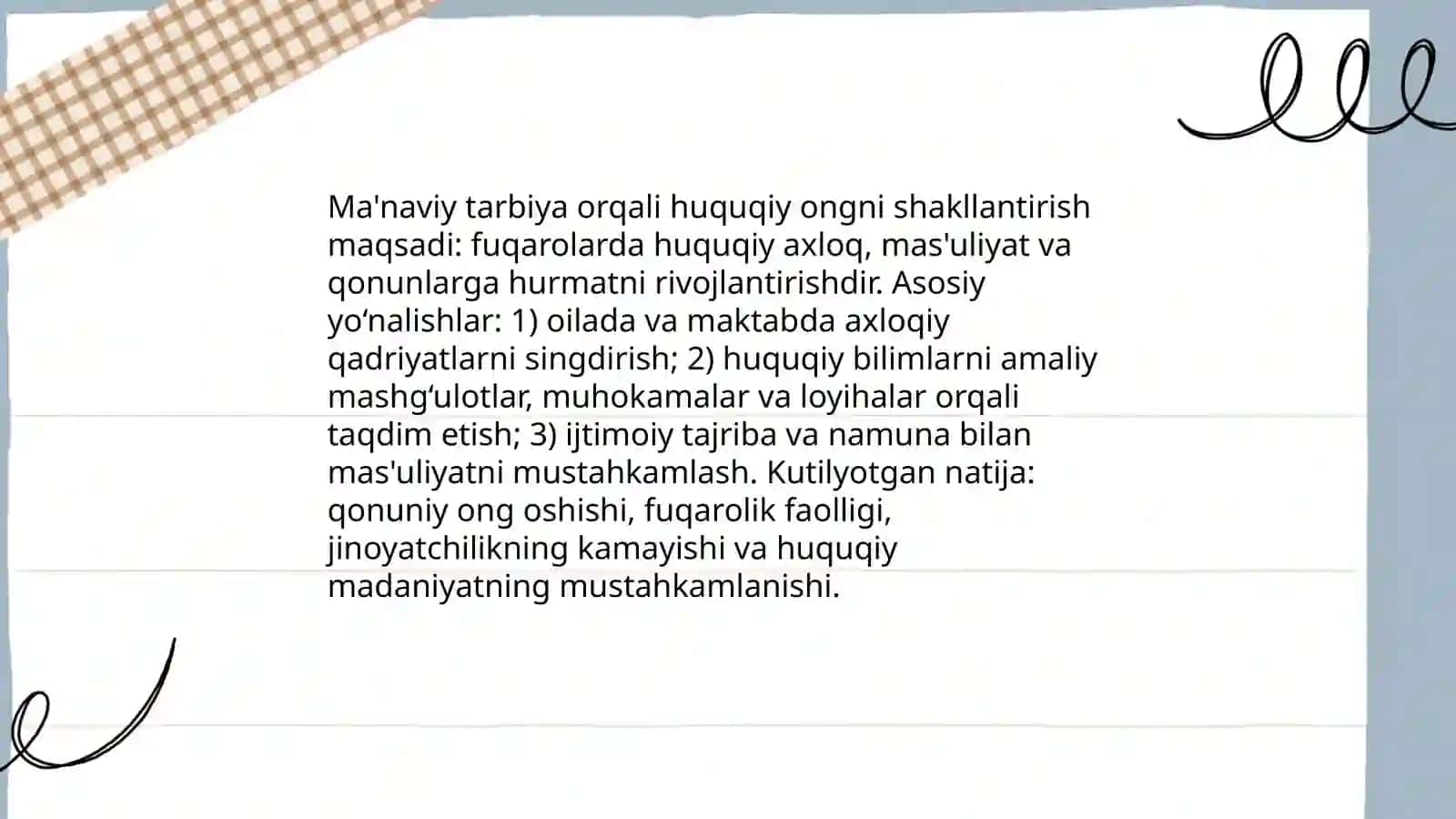 Ma'naviyat va Qonun Ustuvorligi 4