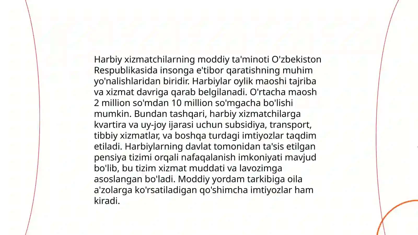 Harbiy xizmatchilarning mehnat sharoitlari 4