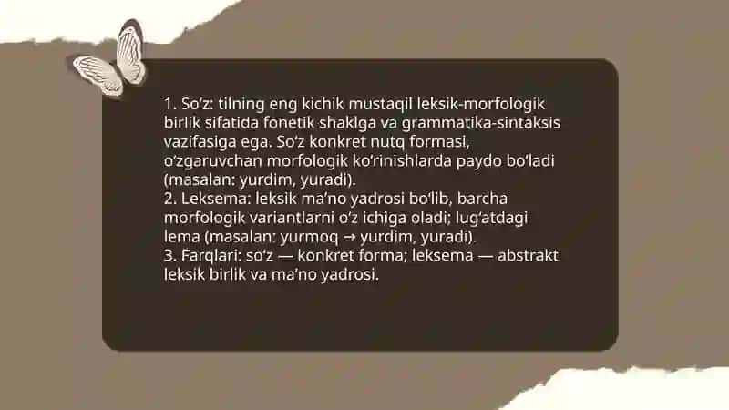 Leksikologiya - So‘z haqidagi ta’limot 4
