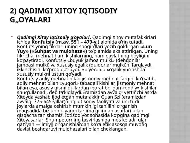 QADIMGI DUNYO IQTISODIY TA‟LIMOTLARI 4