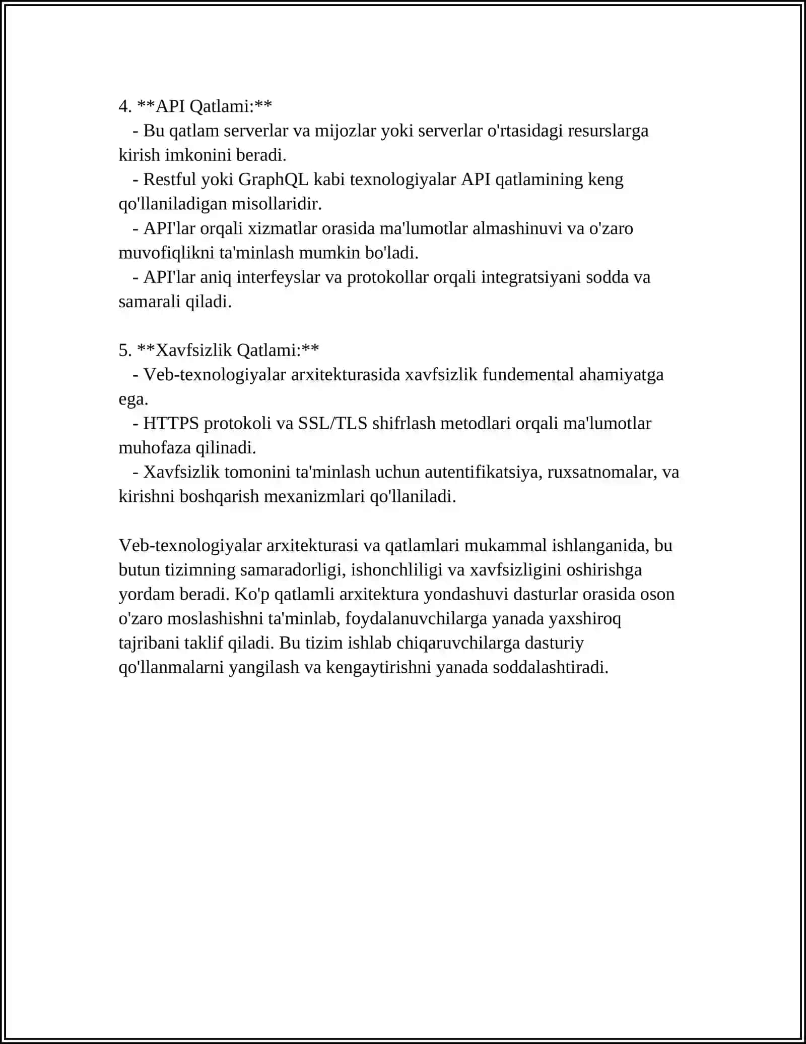 TAQSIMLANGAN ISHLOV BERISH TIZIMLARIDA WEB TEXNOLOGIYALARI FUNKTSIONAL STRUKTURASI 4