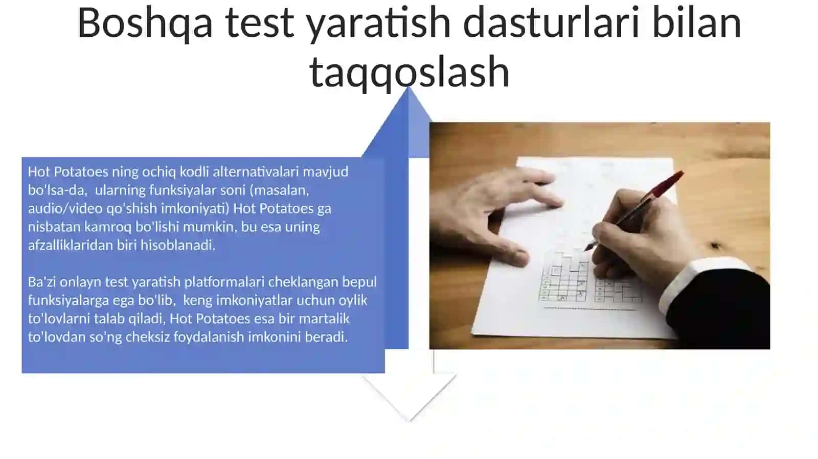 Hot Potatoes dasturida test va krossvord yaratish 4