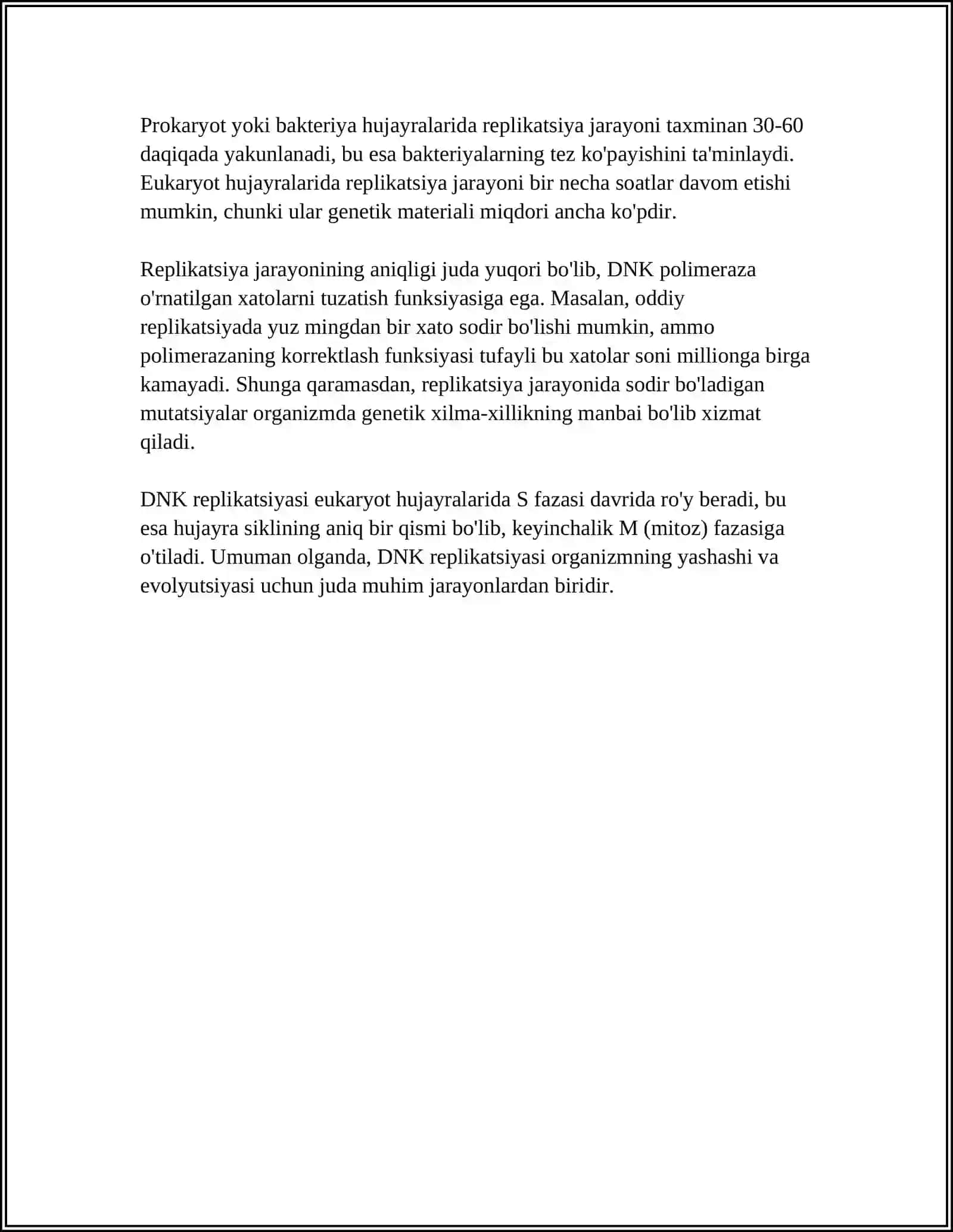 DNK,RNK VA OQSIL MOLEKULALARINIG BIOSINTEZI 4