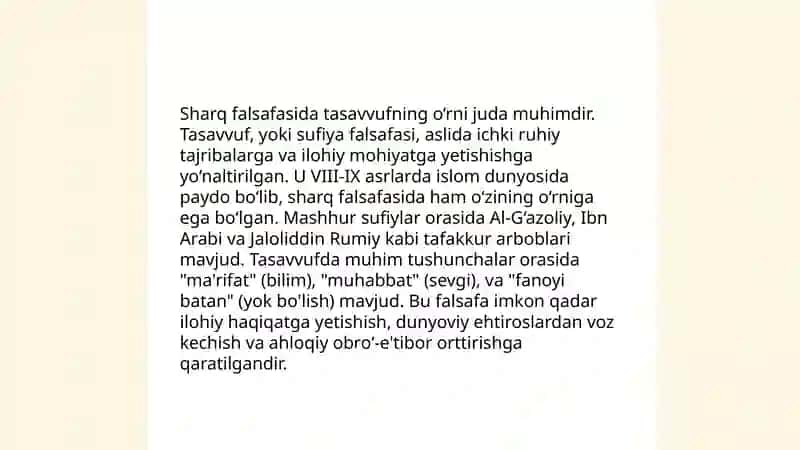 Tasavvuf taʼlimotining sharq madaniyatiga tasiri 4