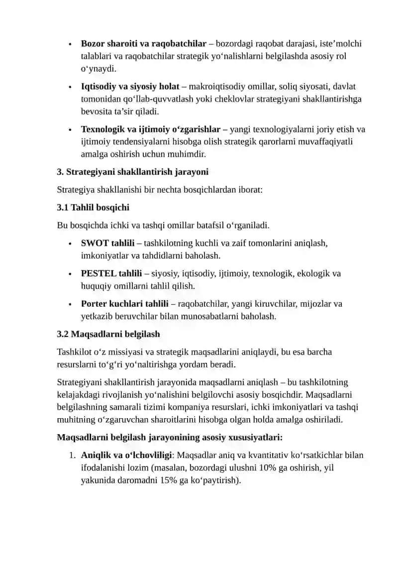 STRATEGIYANI SHAKLLANTIRUVCHI OMILLAR TAHLILI 4