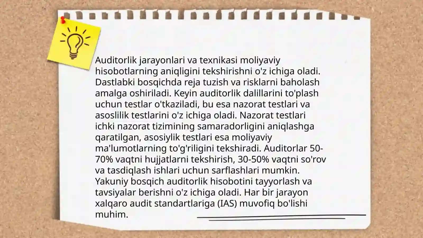 Auditor ishi sifatini tekshirish va baxolash 4