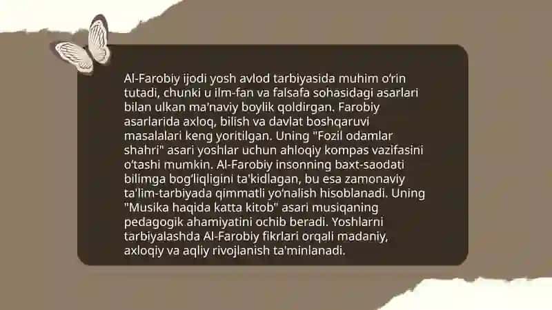 Yuksak manaviyati yoshlarni tarbiyalashda o'rta Osiyo allomalarining ilmiy merosining o'rni 4