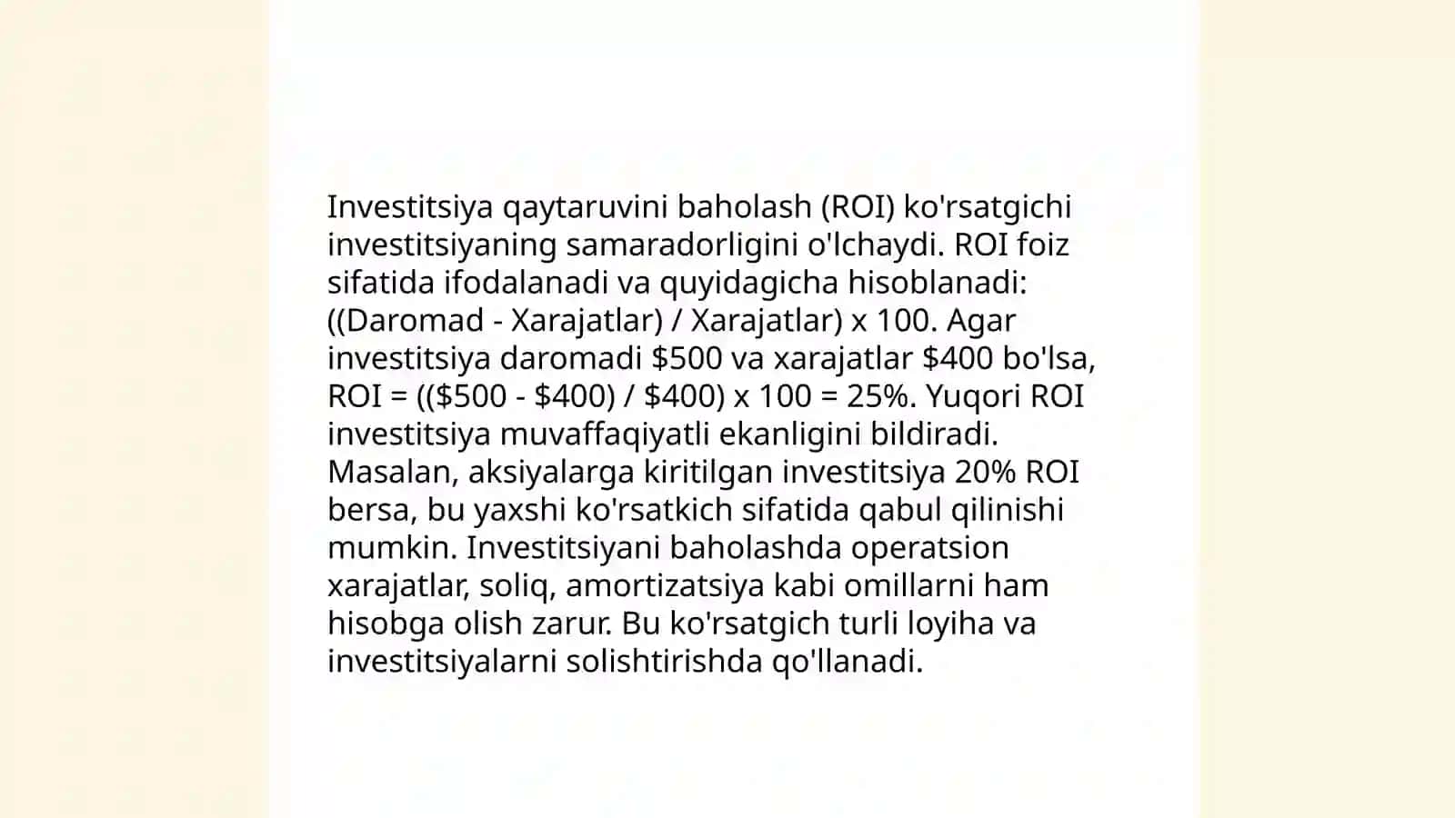 Korxona miqyosidan kapitalidan olinadigan samara darajasi 4