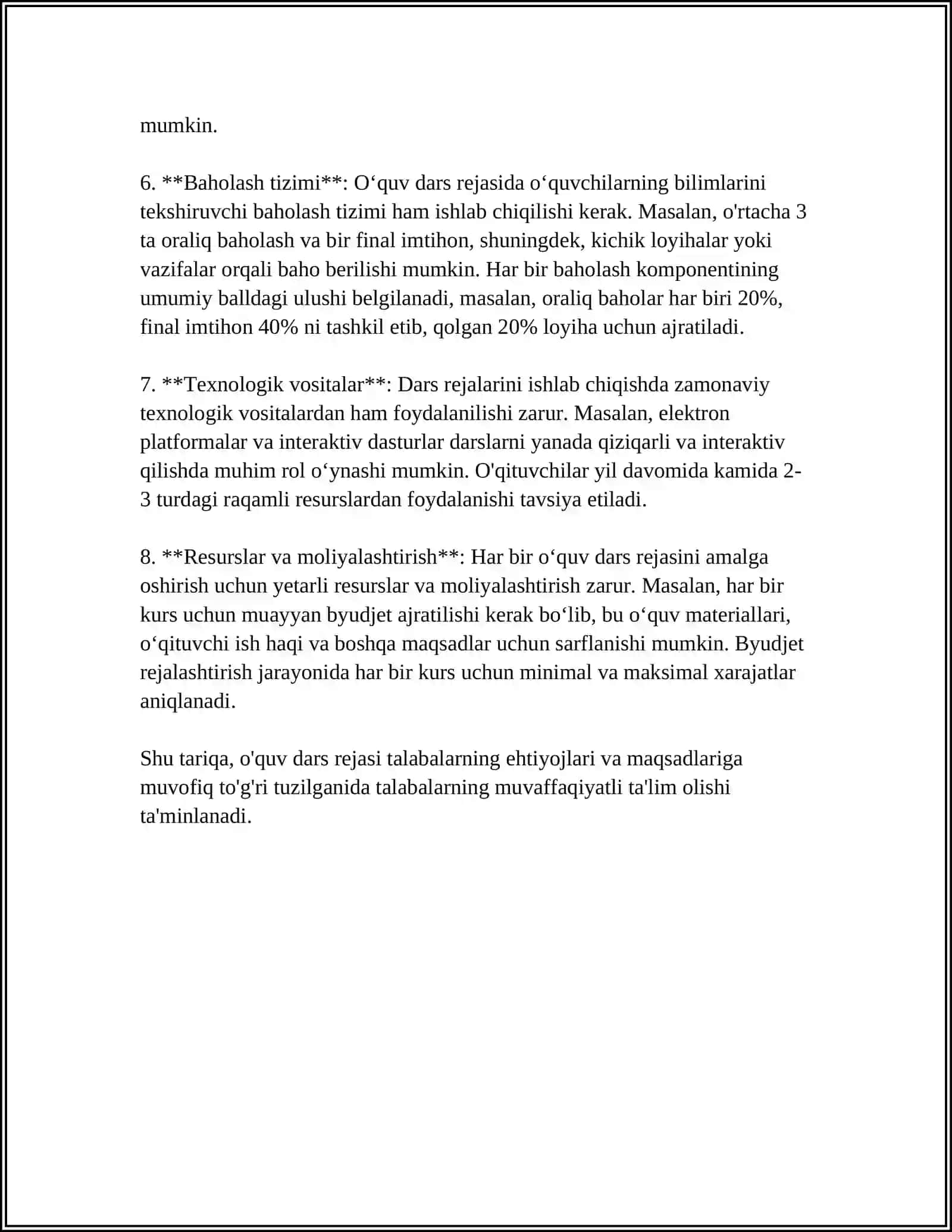 OʻQITISH METODLARI BOʻYICHA MATERIALLAR TAYYORLASH 4