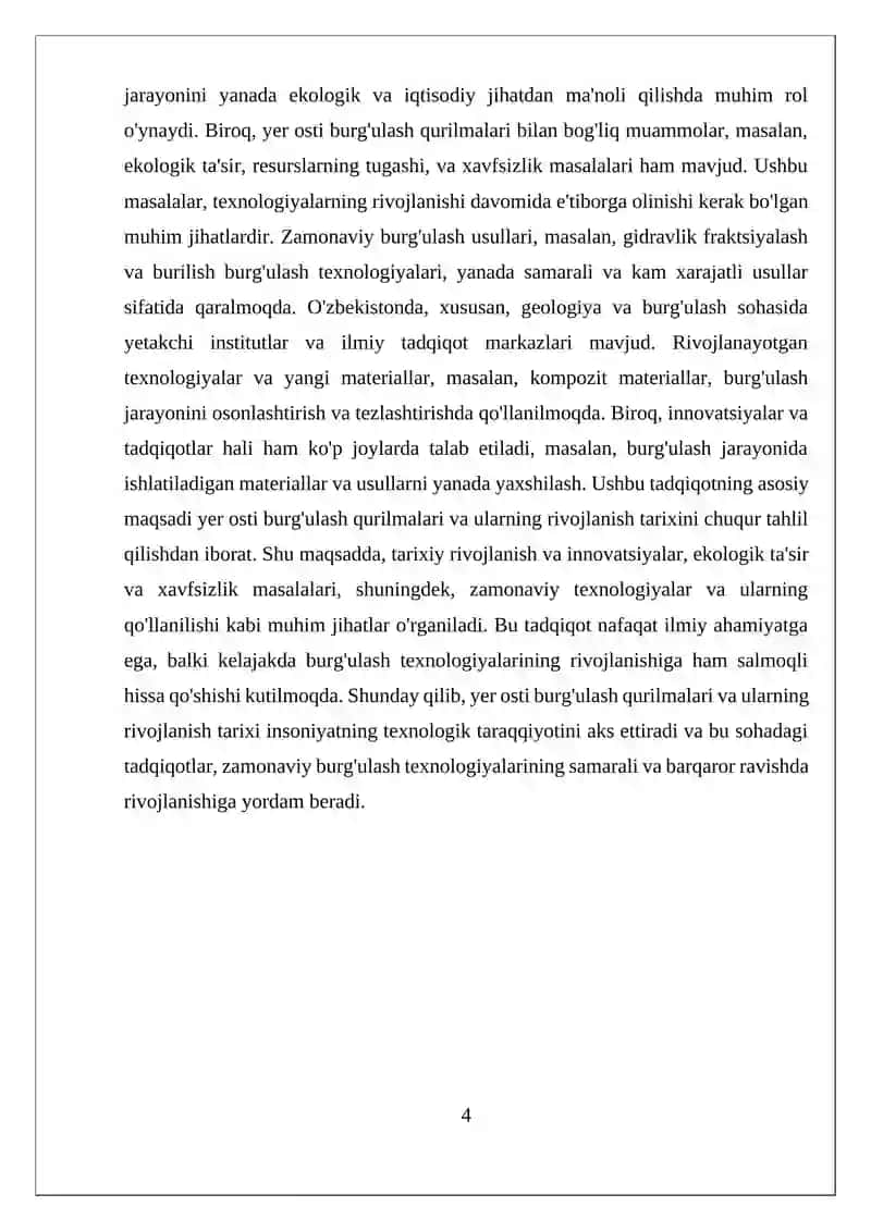 Yer osti burg'ulash qurilmalari va rivojlanish tarixi 4