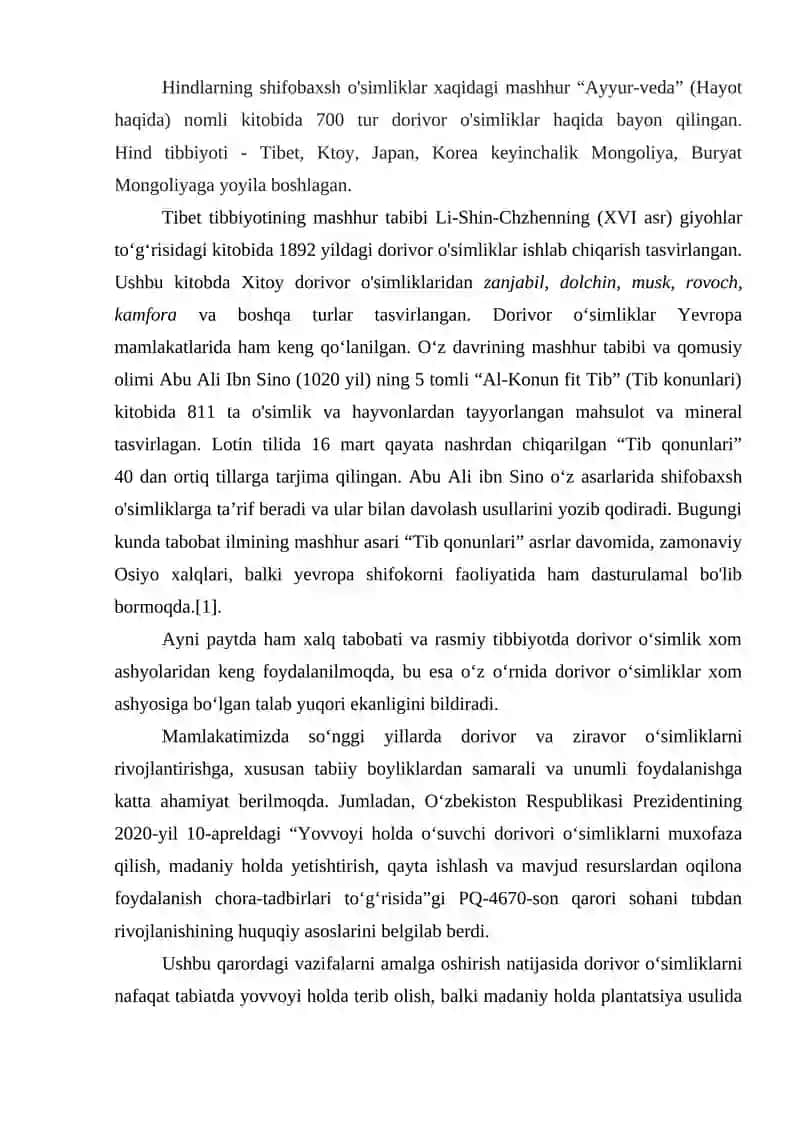 Dorivor o‘simliklarni yetishtirish va qayta ishlash texnologiyasi 4