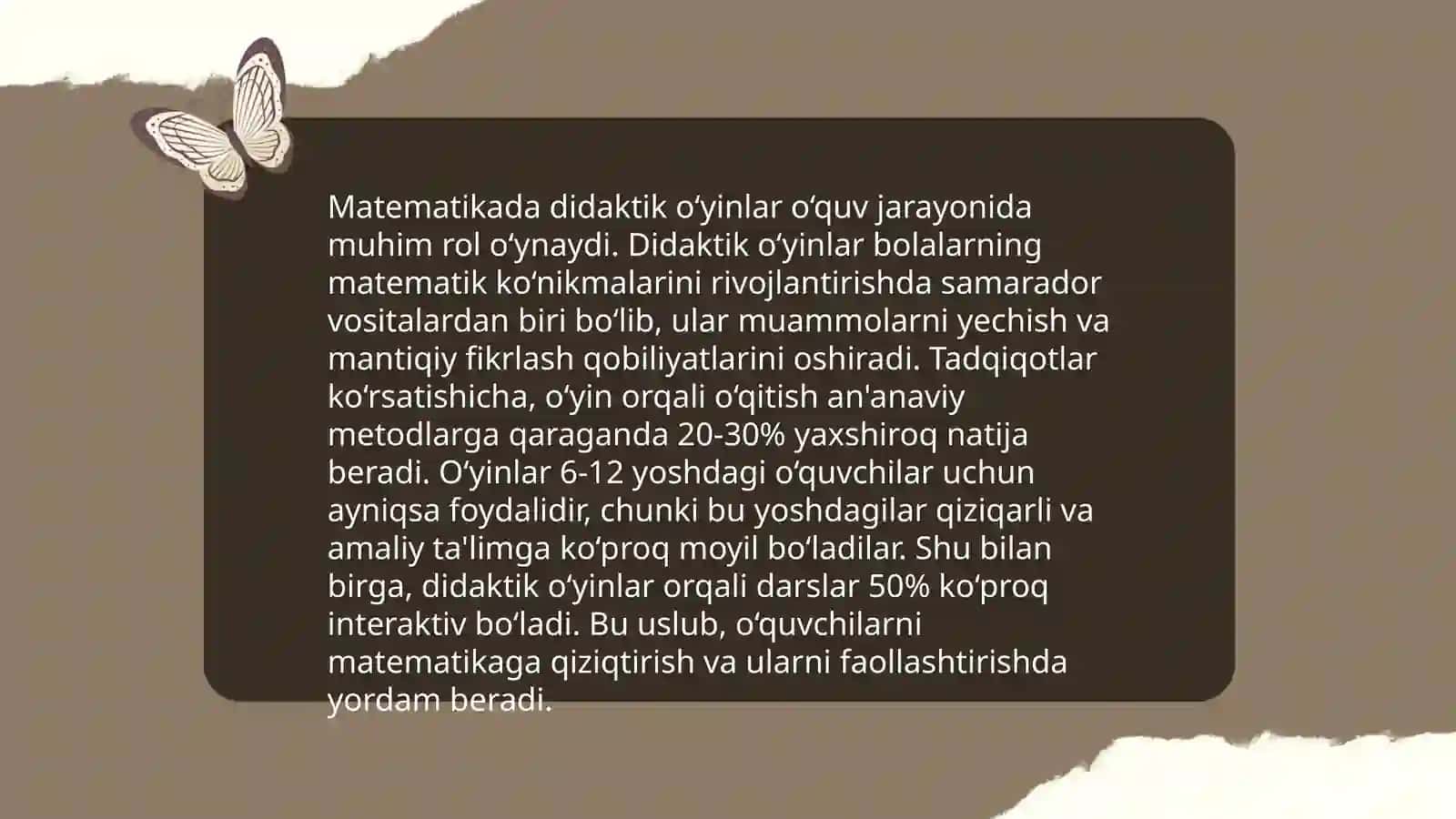 Matematika darsida didaktik oʻyinlarni ahamiyati 4