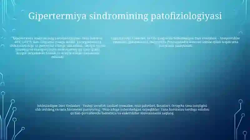 Gipertermiya Sindromi Va Uni Davolashda Ishlatiladigan Dori Vositalari 4